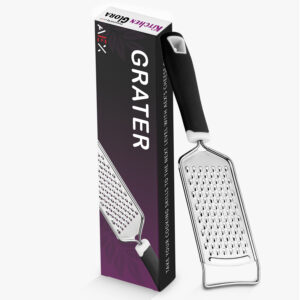 AEX Stainless Steel Hand Grater With Handle Cheese Lemon Zester Nutmeg Ginger