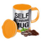AEX Yellow Premium Self-stirring Coffee Mug with Lid 450ml
