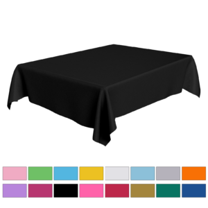 black table cloth party