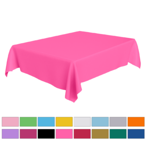 pink table cloths party