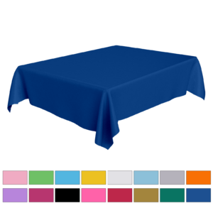 blue table cloths party
