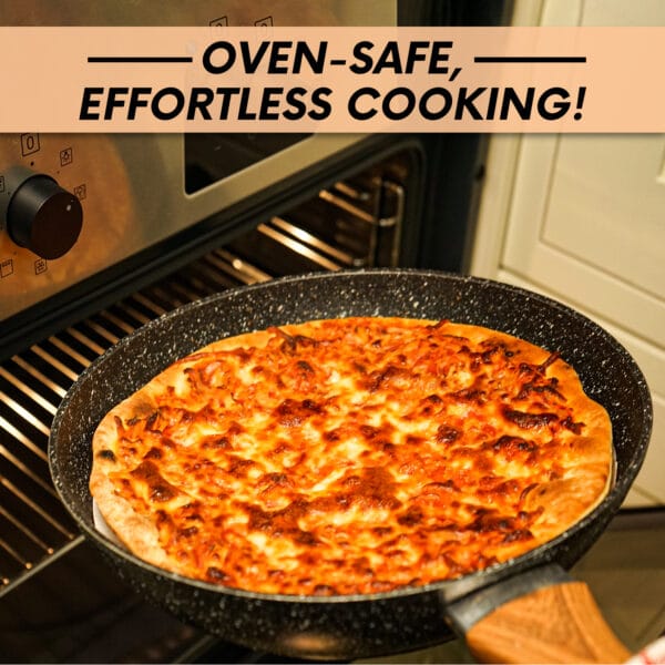 24cm Non Stick Fry Pan – Granite Finish, Oven-Safe, Ergonomic Handle