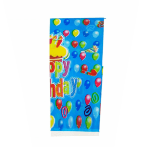 AEX Blue Happy Birthday PVC Plastic Tablecloth
