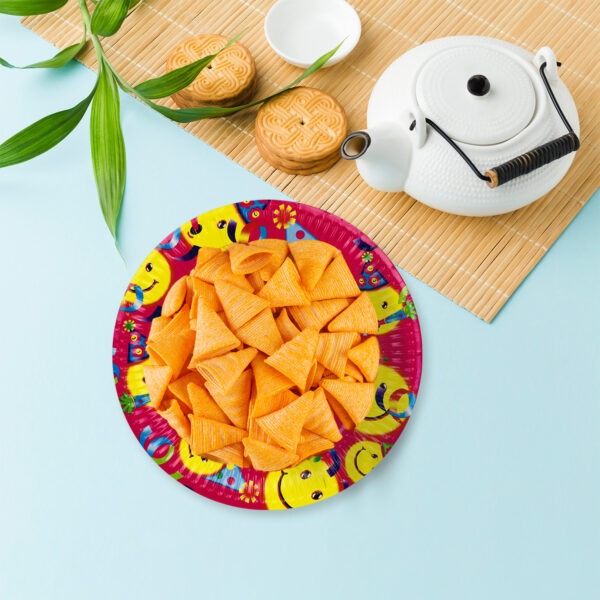 Red Party Plates – 23cm Emoji Disposable Birthday Plates