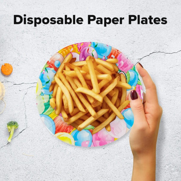 Party Pink Plates – 23cm Party Time Disposable Paper Plates
