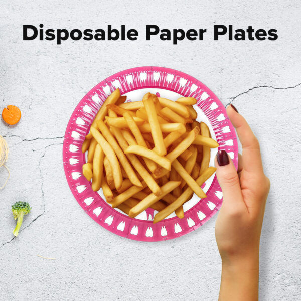 Pink Party Plates – 23cm “İlk Dişim” Disposable Baby Plates