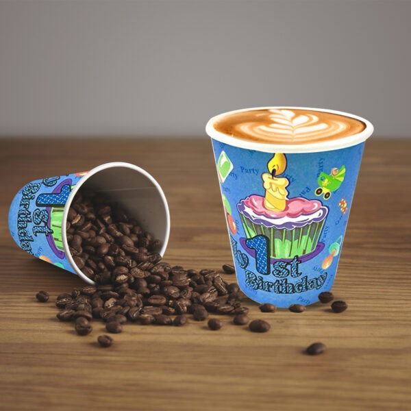 Blue Party Cups – 30X 7oz My First Birthday Paper Cups