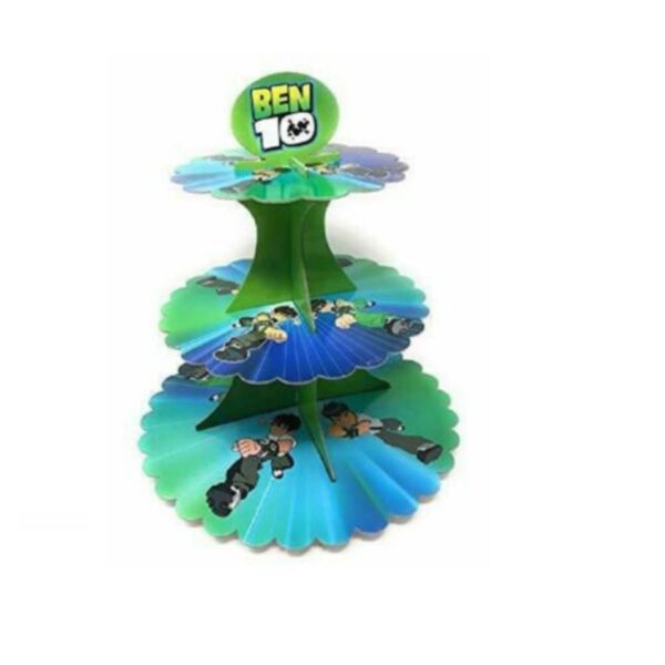 3 Tier Cupcake Stand – Ben 10 Cardboard Party Display
