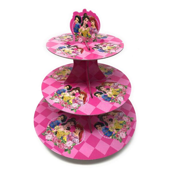 Cup Cake Stand Cardboard – 3 Tier Princesses Display Tower