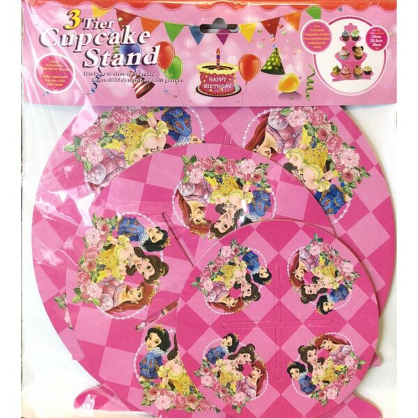 Cup Cake Stand Cardboard – 3 Tier Princesses Display Tower