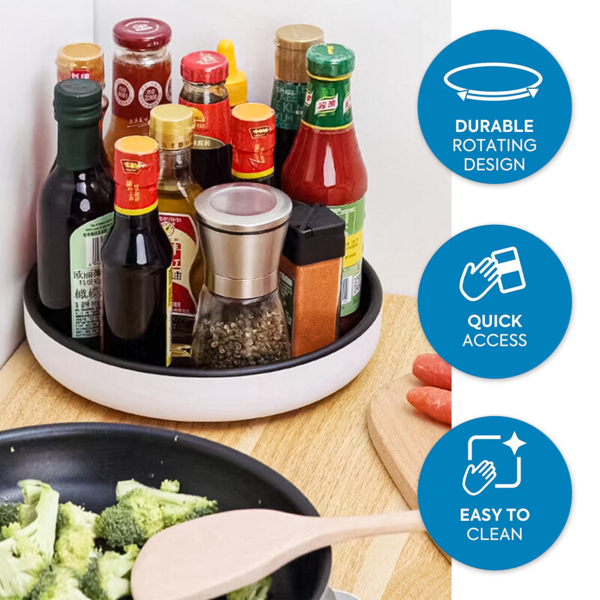 AEX Turntable Cupboard Organiser Rotating 360 Rack
