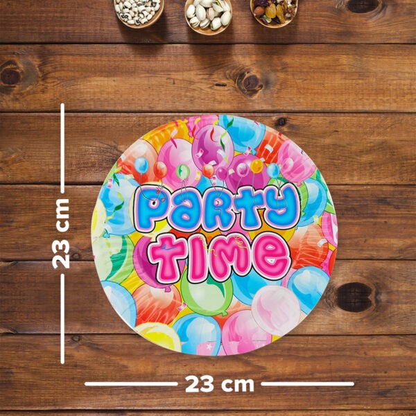 Party Pink Plates – 23cm Party Time Disposable Paper Plates