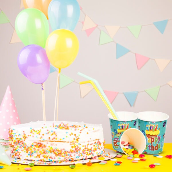 Green Cups – 30 Pack Happy Birthday Paper Party Cups