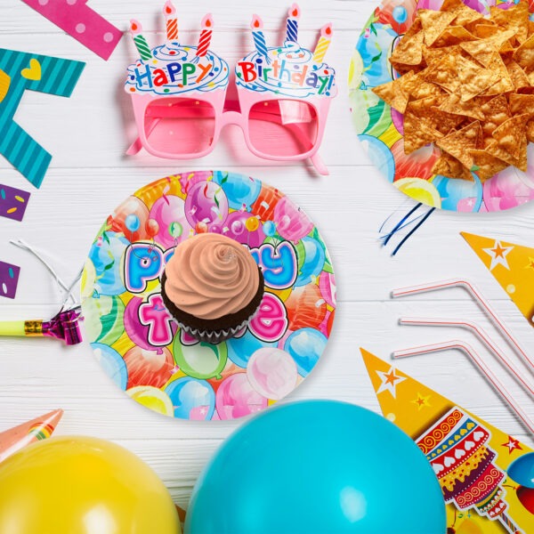 Party Pink Plates – 23cm Party Time Disposable Paper Plates