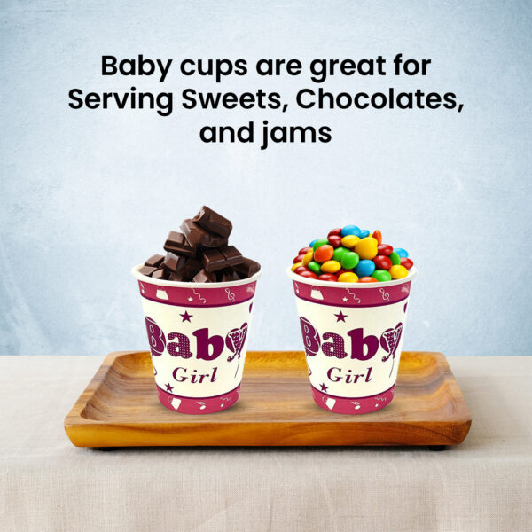 Pink Disposable Cups – 30X 7oz It’s A Baby Girl Paper Cups