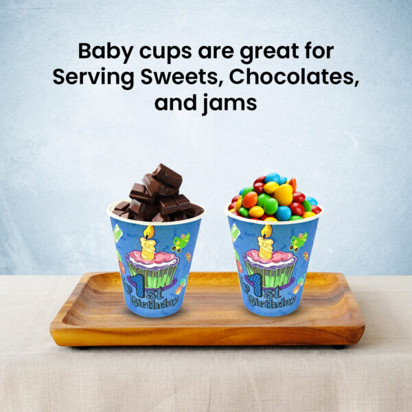 Blue Party Cups – 30X 7oz My First Birthday Paper Cups