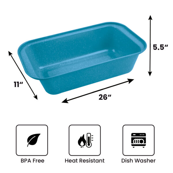 Blue Baking Tray 1.2L – Heavy Duty Rectangle Loaf & Cake Pan
