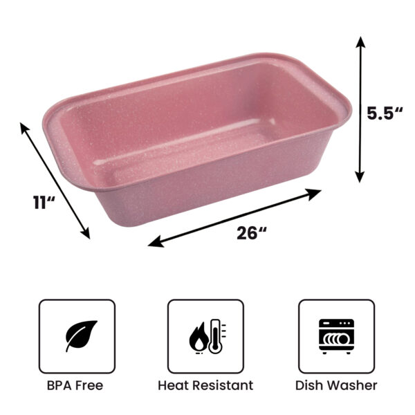 Pink Baking Tray 1.2L – Heavy Duty Nonstick Loaf & Cake Tin
