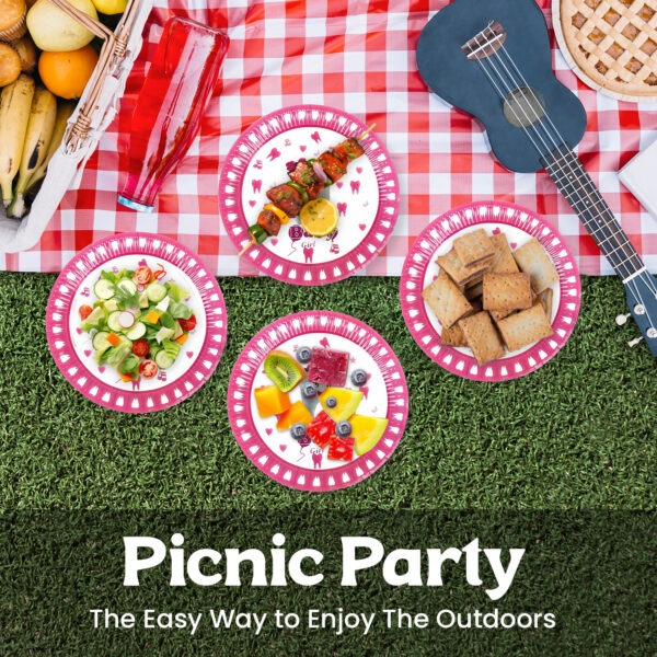 Pink Party Plates – 23cm “İlk Dişim” Disposable Baby Plates