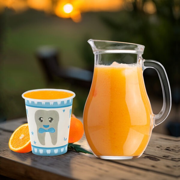 Blue Paper Cups – 30 Pack Baby Tooth 7oz Party Cups