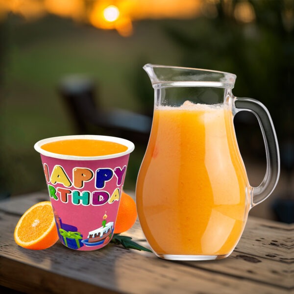 Paper Cups Pink – 7oz Happy Birthday Party Disposable Cups