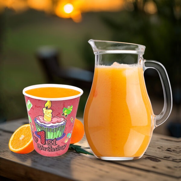 Party Cups Pink – 30X 7oz My First Birthday Paper Cups