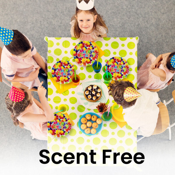 Birthday Paper Plates – Big Flower Design, 23cm Disposable Partyware