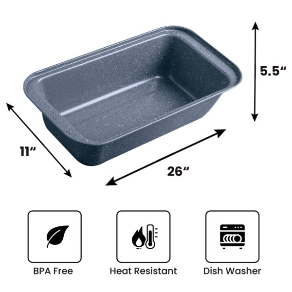 Grey Bread Baking Pan 1.2L – Heavy Duty Nonstick Loaf Tin