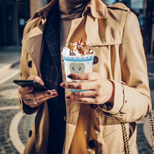 Blue Paper Cups – 30 Pack Baby Tooth 7oz Party Cups