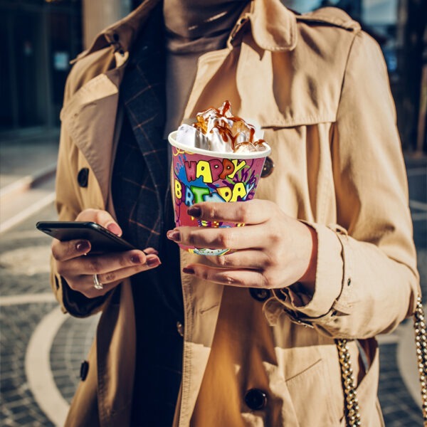 Birthday Paper Cup – 7oz Pink Cake Star Party Cups