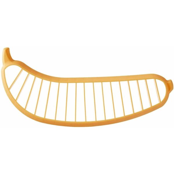 Yellow Banana Slicer – Easy, Uniform Banana Cutter for Home Use