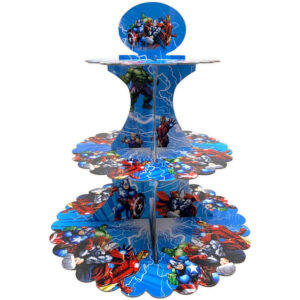 3-Tier Captain America Cardboard Wedding Cupcake Stand