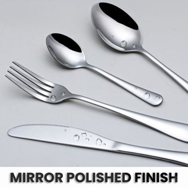 16 Piece Cutlery Set – Stainless Steel Service for 4 with Mirror Finish