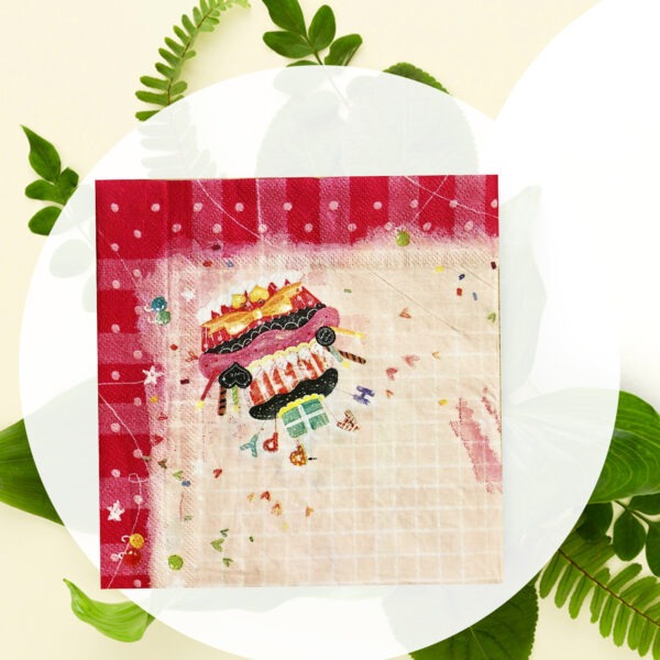 Pink Disposable Napkins – 10x 2-Ply Happy Birthday Paper Serviettes