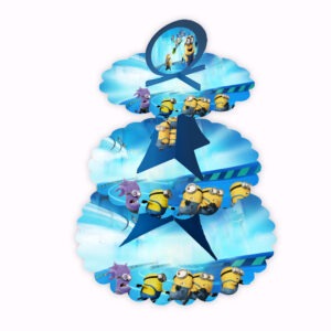 3 Tier Cupcake Stand โ Minions Cardboard Party Display