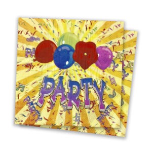 Yellow Paper Napkin – 10x Disposable 2-Ply Party Serviettes