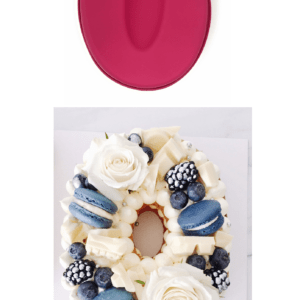 Pink Single Biscuit Mould – Large Number 0 Silicone Cake Tin