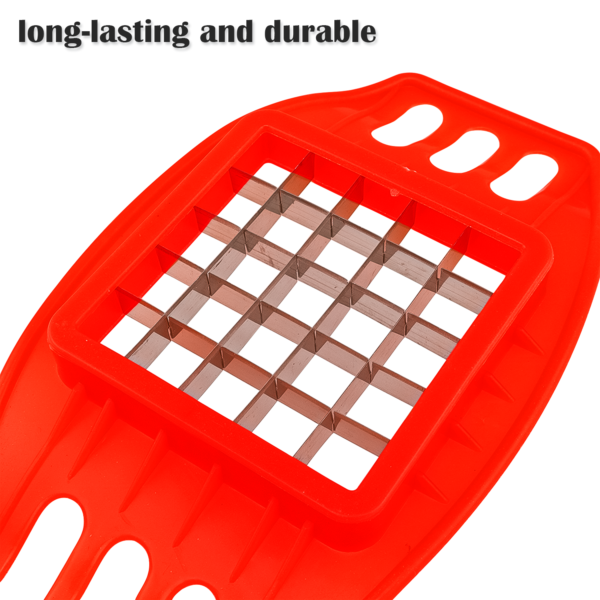 Red Potato Chips Cutter – Durable French Fries & Vegetable Slicer