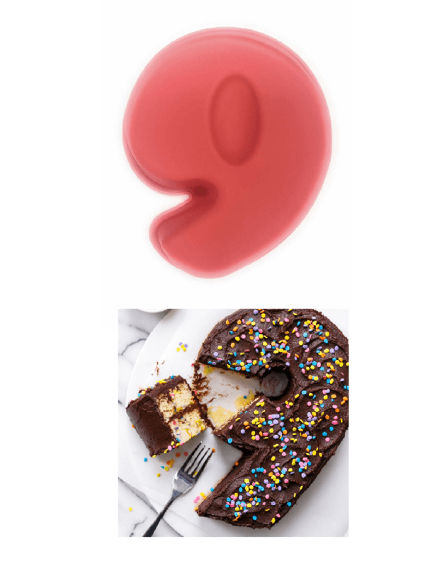 Red Silicone Mould Biscuit – Large Number 9 Cake & Cookie Tin