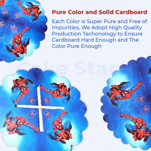 3 Tier Spiderman Cupcake Display Stands – Cardboard Party Stand