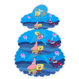 SpongeBob SquarePants 3-Tier Cardboard Cake Stand for Wedding Cakes