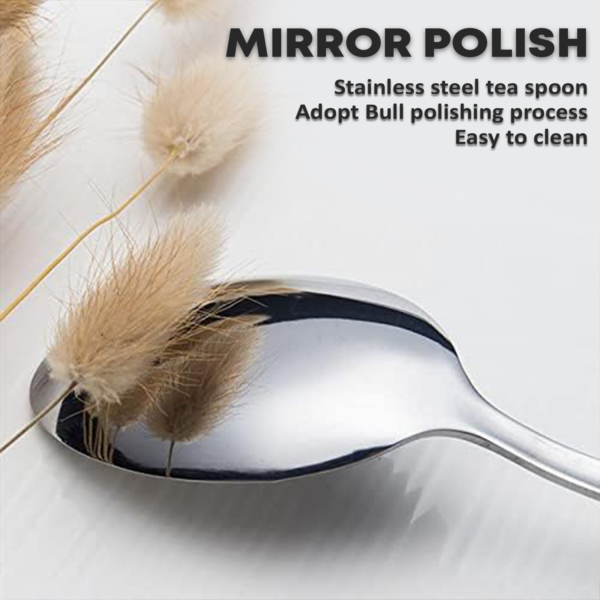 6X Stainless Steel Table Spoon Set – Durable & Polished