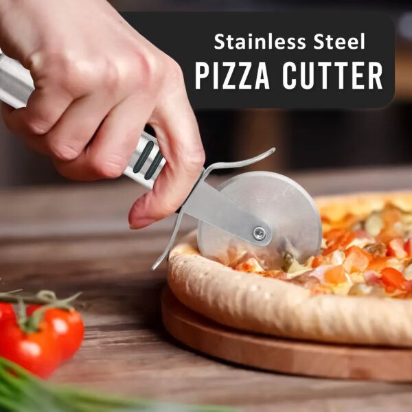 Stainless Steel Wheel Pizza Cutter – Ergonomic Sharp Pizza Tool