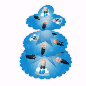 Boss Baby Cupcake Stand Cardboard 3 Tier Cake Desserts Stand