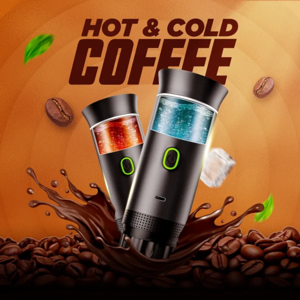 Portable Espresso Maker 12V – Self Heating Travel Coffee Brewer