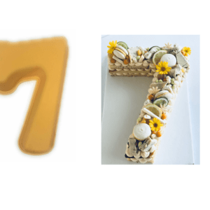 Yellow Large Silicone Biscuit Mould UK – Number 7 Cake Tool