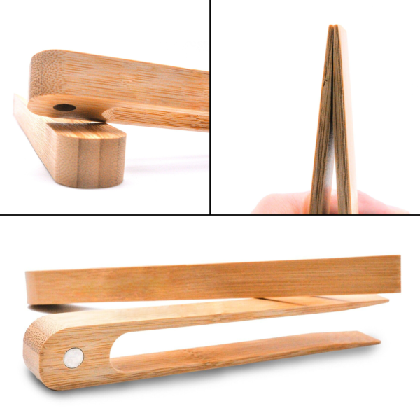 Magnetic Bamboo Toaster Tongs