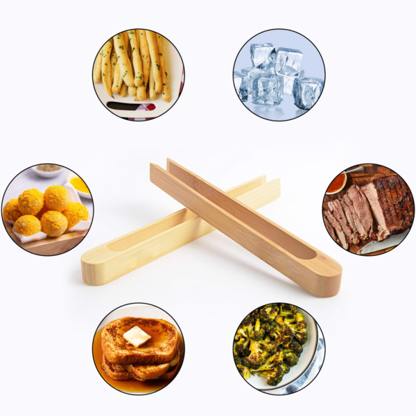 Magnetic Bamboo Toaster Tongs