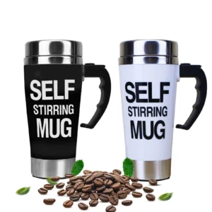 AEX Black Electric Self Stirring Coffee Mug 450ML