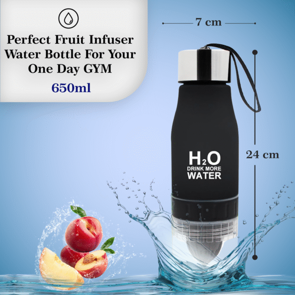 H2o Fruit Infuser Water Bottle UK – Portable 650ml with Infuser